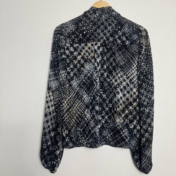 Ramy Brook Printed Bow Neck Blouse - Picture 8 of 8